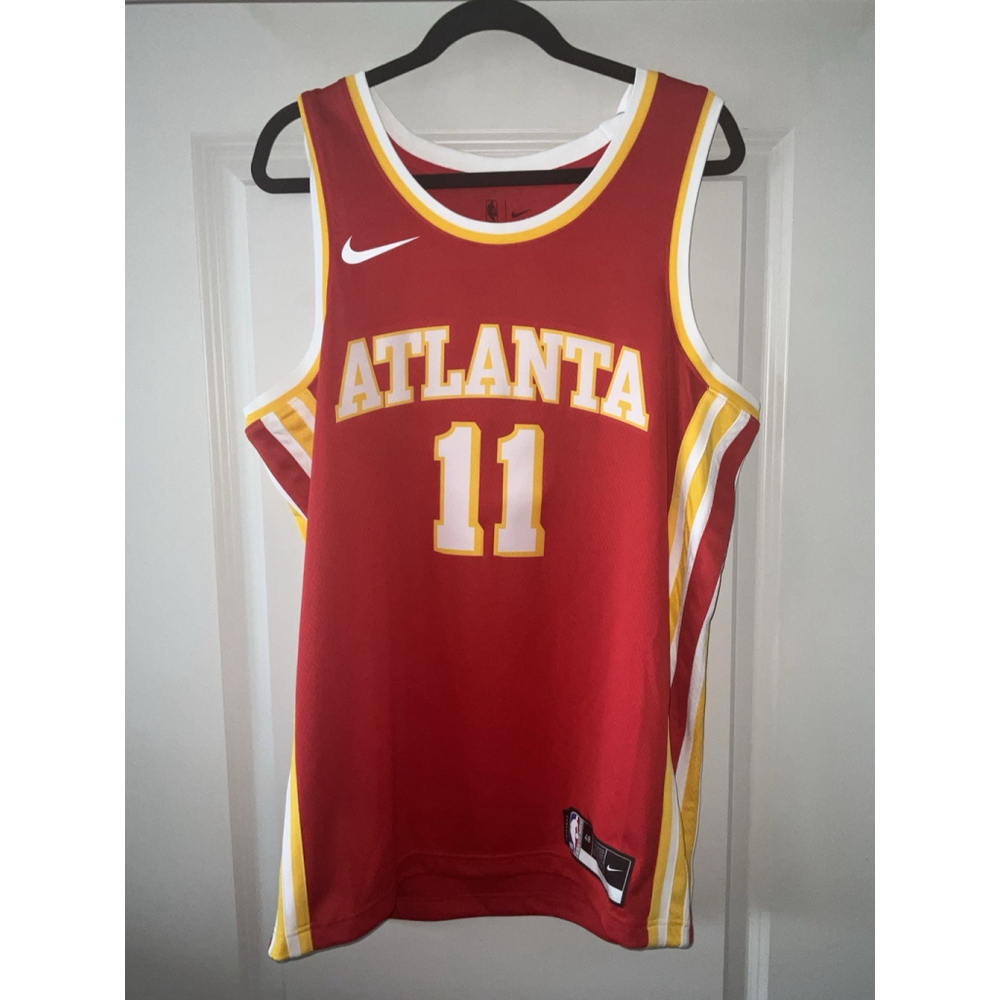 Nike NBA Atlanta Hawks Trae Young Icon Swingman Jersey Sz large 48 NEW